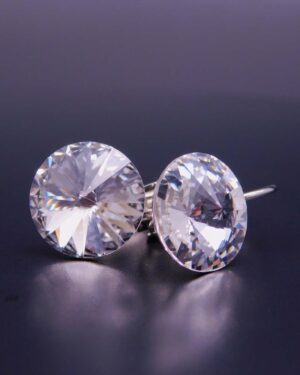 Náušnice s komponentem Swarovski® Rivoli vel. 12 na klapce Crystal