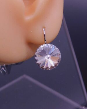 Náušnice s komponentem Swarovski® Rivoli vel. 12 na klapce Crystal