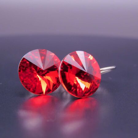 Náušnice s komponentem Swarovski® Rivoli vel. 12 na klapce Light Siam - Obrázek 3