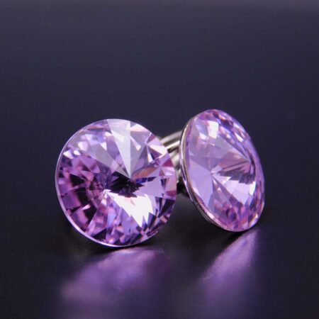 Náušnice s komponentem Swarovski® Rivoli vel. 12 na klapce Violet - Obrázek 3
