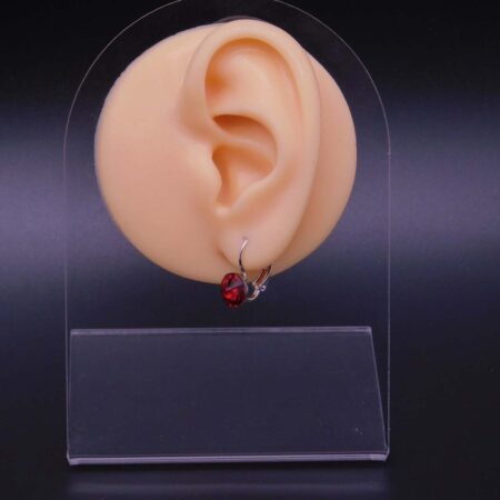 Náušnice s komponentem Swarovski® Rivoli vel. 8 na klapce Scarlet - Obrázek 5