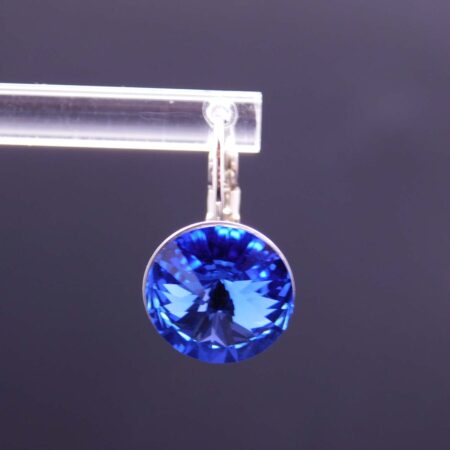 Náušnice s komponentem Swarovski® Rivoli vel. 12 na klapce Saphire - Obrázek 3