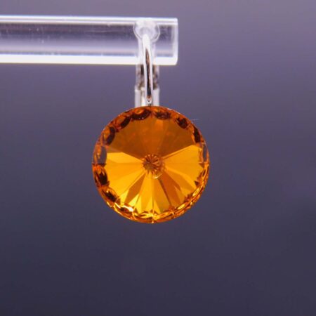 Náušnice s komponentem Swarovski® Rivoli vel. 12 na klapce Tangerine - Obrázek 6