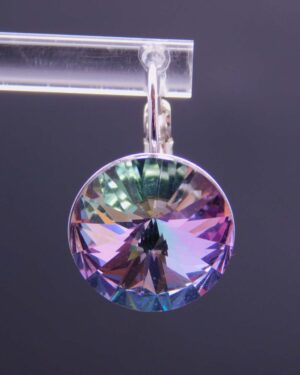 Náušnice s komponentem Swarovski® Rivoli vel. 12 na klapce Vitrail Light