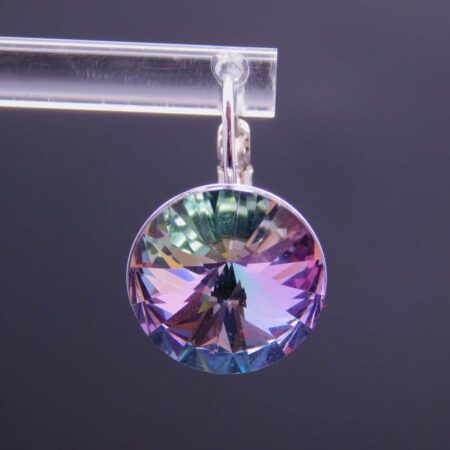 Náušnice s komponentem Swarovski® Rivoli vel. 12 na klapce Vitrail Light - Obrázek 5