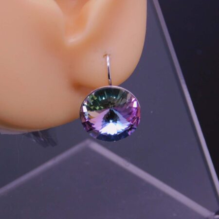 Náušnice s komponentem Swarovski® Rivoli vel. 12 na klapce Vitrail Light - Obrázek 6