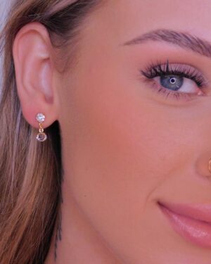 Pozlacená náušnice jemná visací