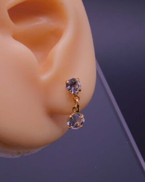 Pozlacená náušnice jemná visací