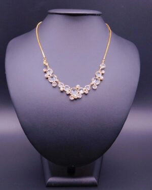 Náhrdelník chanel ornament na pozlaceném řetízku (crystal)