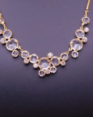 Náhrdelník chanel ornament na pozlaceném řetízku (crystal)