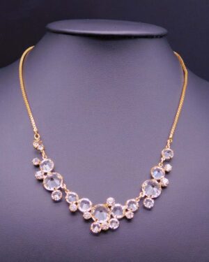 Náhrdelník chanel ornament na pozlaceném řetízku (crystal)